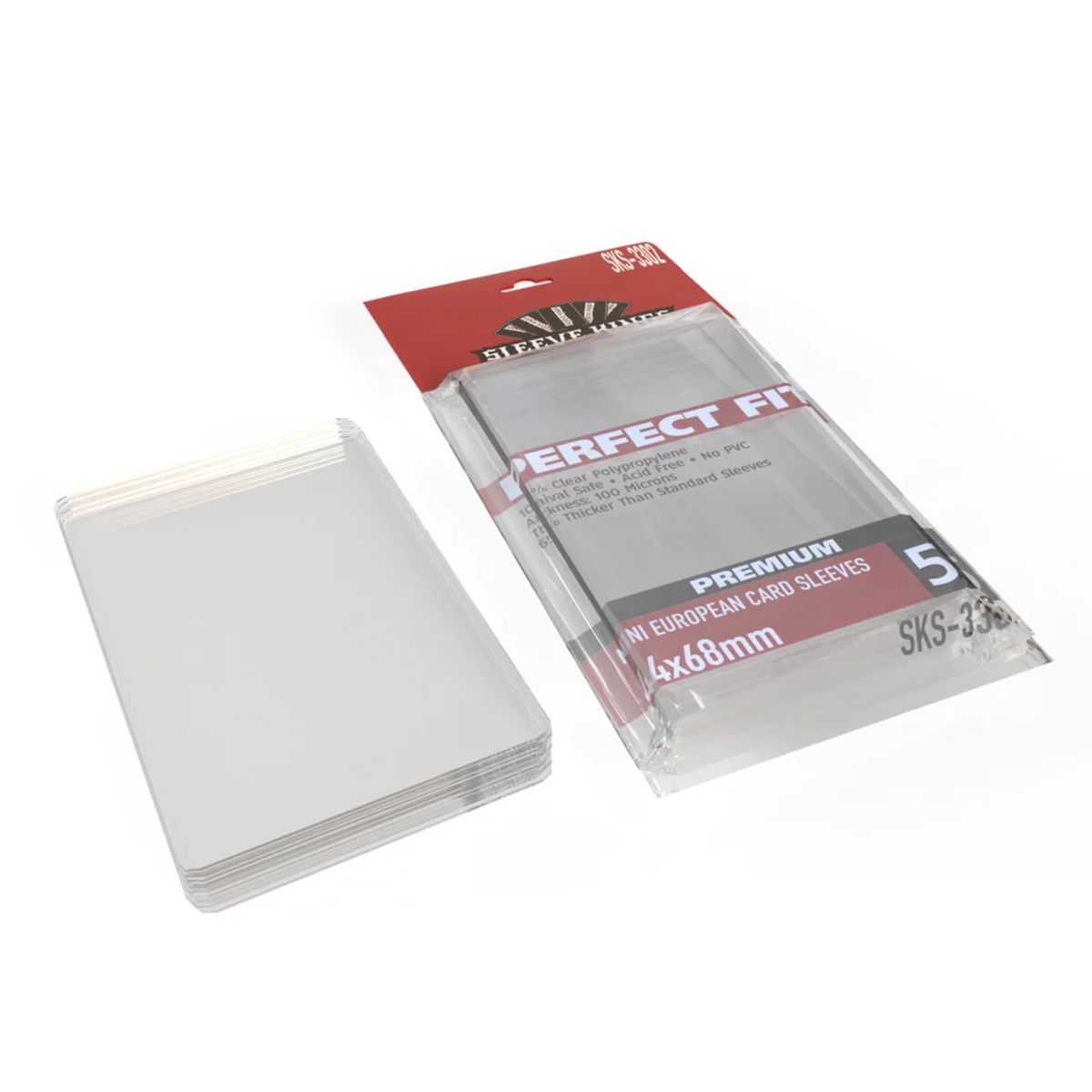 [3302] Perfect Fit Premium Mini European Card Sleeves (44x68mm) 55 Pack, 100 Microns