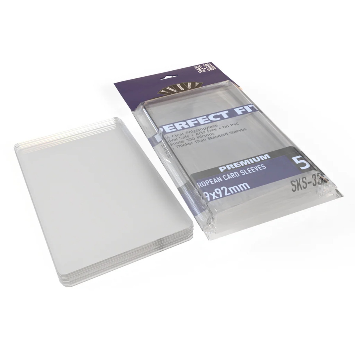 [3304] Perfect Fit Premium European Card Sleeves (59x92mm) 55 Pack, 100 Microns