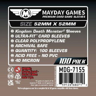 [7155] Kingdom Death Monster Card Sleeves (100 pack) 52 x 52mm
