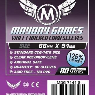 [7141G] Card game Sleeves (Pack of 80) 66 x 91 mm (Violet Backed)
