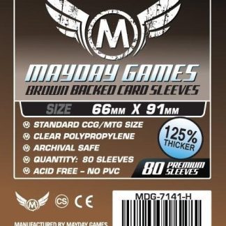 [7141H] Card game Sleeves (Pack of 80) 66 x 91 mm (Brown Backed)