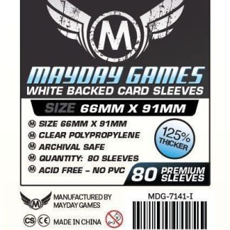 [7141I] Card game Sleeves (Pack of 80) 66 x 91 mm (White Backed)