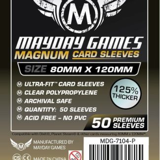 [7104P] Magnum Gold Sleeve Premium: 80 X 120 MM Sized -"Dixit" -Black Backed