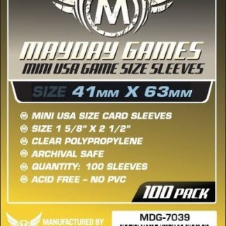 [7039] Mini USA Game Size Sleeves 41 X 63 MM (100 pack) (Yellow)