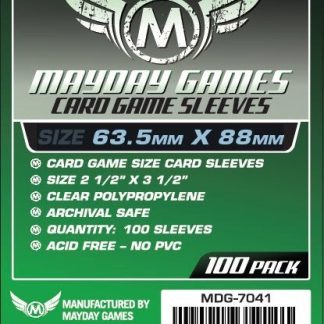 [7041] Card Game Sleeves (Pack of 100) 63.5X 88 MM (Green)