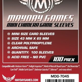 [7045] Mini Chimera Game Sleeves 43 X 65 MM (100 Pack) (Red)