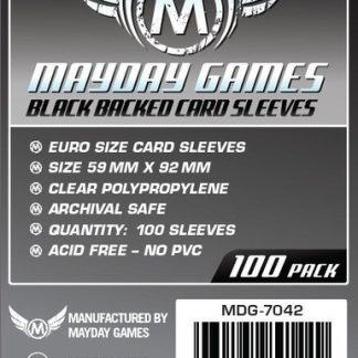 [7042] Euro Card Sleeve -Black Backed (Pack of 100) -59 MM X 92 MM
