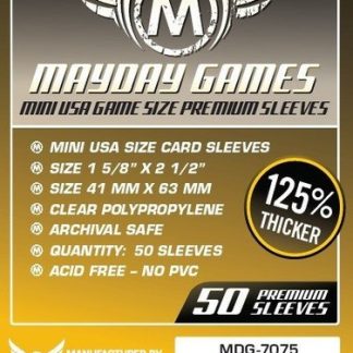 [7075] Premium Mini USA Sleeves 41 X 63 MM (50 pack) (Dark Yellow)