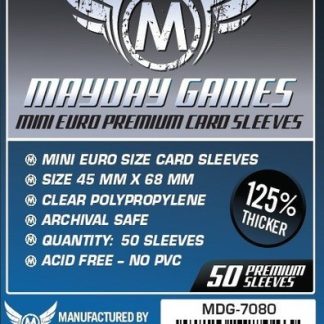 [7080] Premium Mini Euro Card Sleeve (50 pack) 45 MM X 68 MM (Dark Blue)