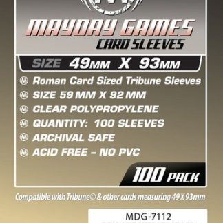 [7112] Roman Card Sized Tribune Sleeves (100 pack) 49 X 93 MM