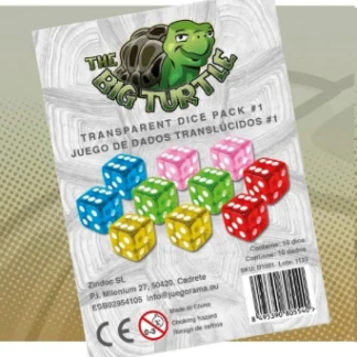 PACK 1- Juegos de 10 dados translúcidos 16mm