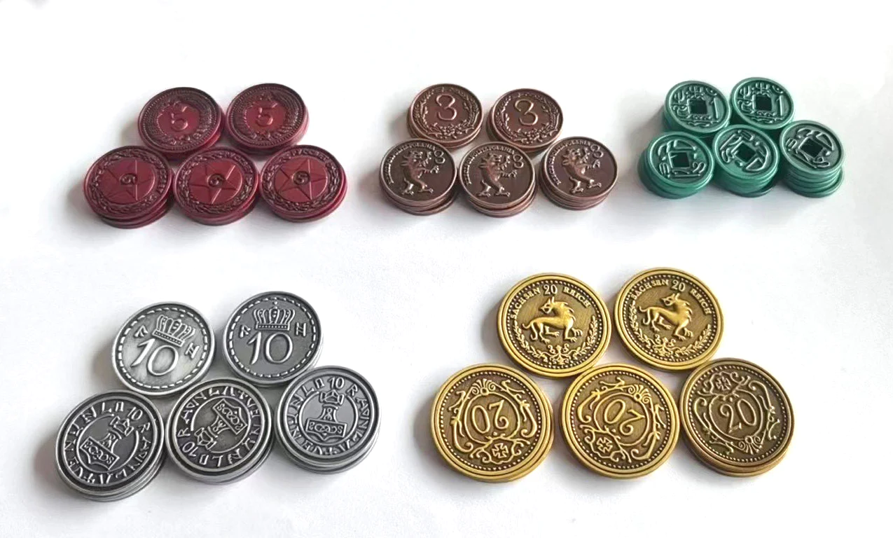 80 Monedas Metálicas (Scythe & Expediciones)