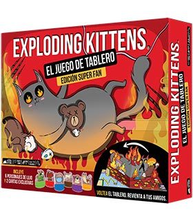 Caja de EXPLODING KITTENS: EL JUEGO DE TABLERO SUPER FAN EDITION JDM