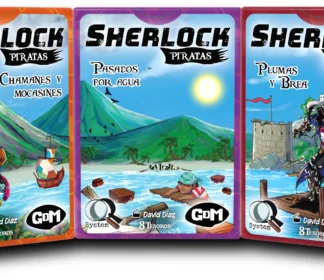 Pack de 3 Sherlock Q8: Piratas - Plumas y brea, Pasados por agua y Chamanes y Mocasines