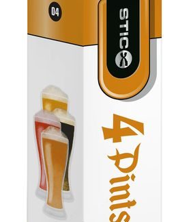 Caja de STICX GAMES: 4 PINTS