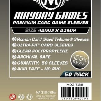 [7138] Premium Roman Card Sized Tribune Sleeves (50 pack) 49 X 93 MM
