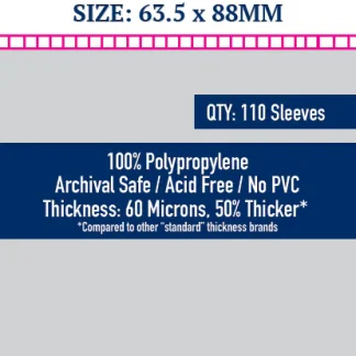 [7711] Perfect Fit Internal(Inner) Card Sleeves (63.5x88mm) - 110 Pack - 60 Microns - SKS-7711