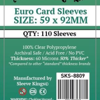 [8809] Sleeve Kings Euro Card Sleeves (59x92mm)