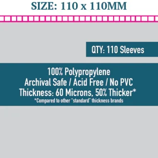 [8843] "Unsettled" Compatible Sleeves (110x110 MM) 110 Pack - 60 Microns - SKS-8843