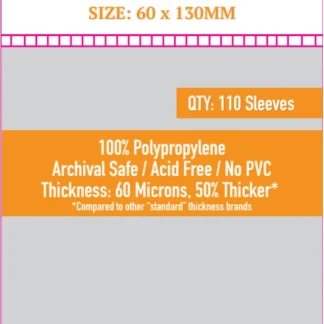 [8846] 9XL Game Card Sleeves (60x130mm) 110 Pack - 60 Microns - SKS-8846
